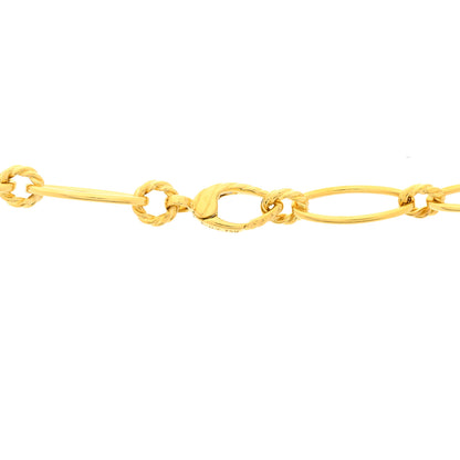 David Yurman 18K Yellow White Gold Diamond Mobile Link Chain Necklace 4 of 5