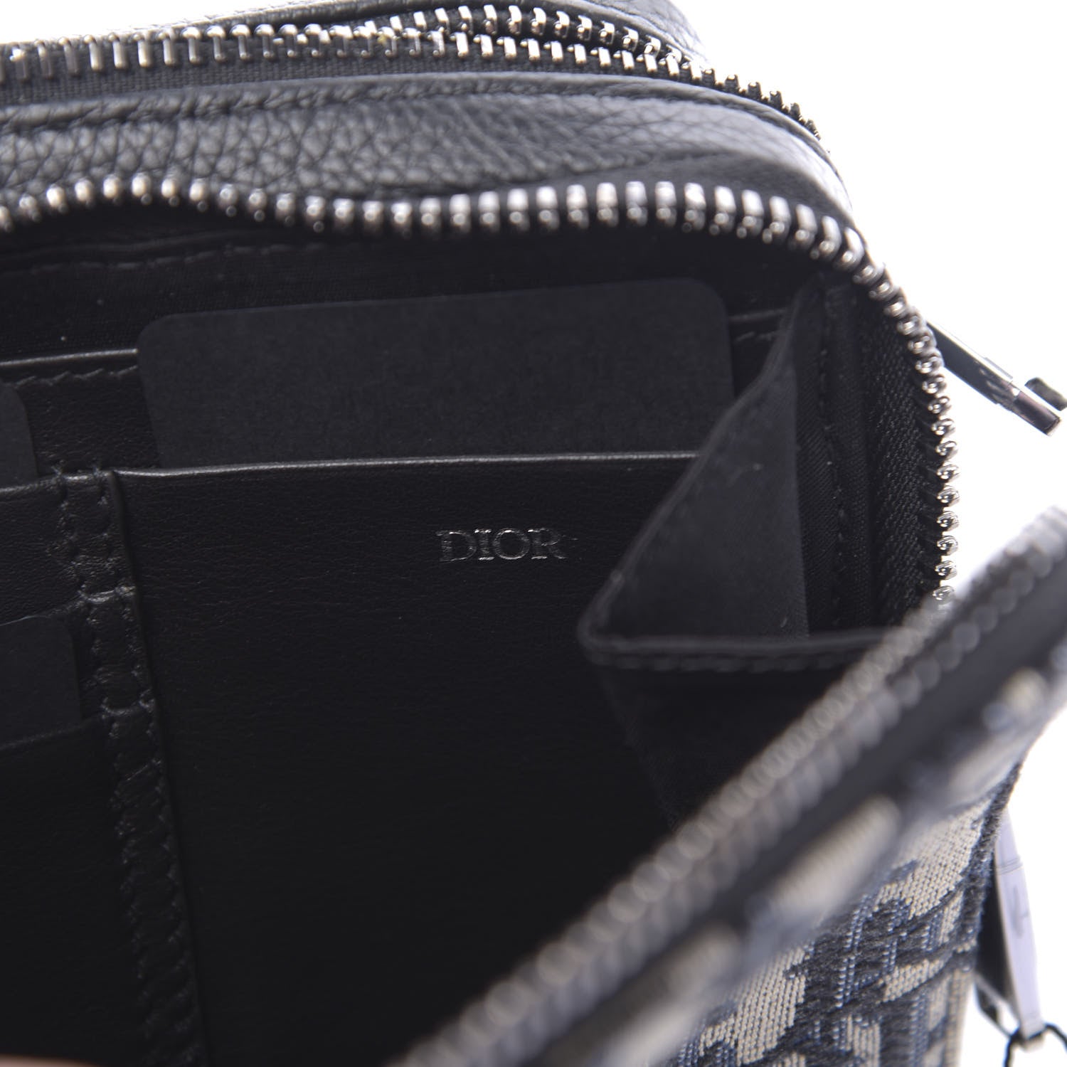 Christian Dior Oblique Pouch Navy Blue 7 of 12