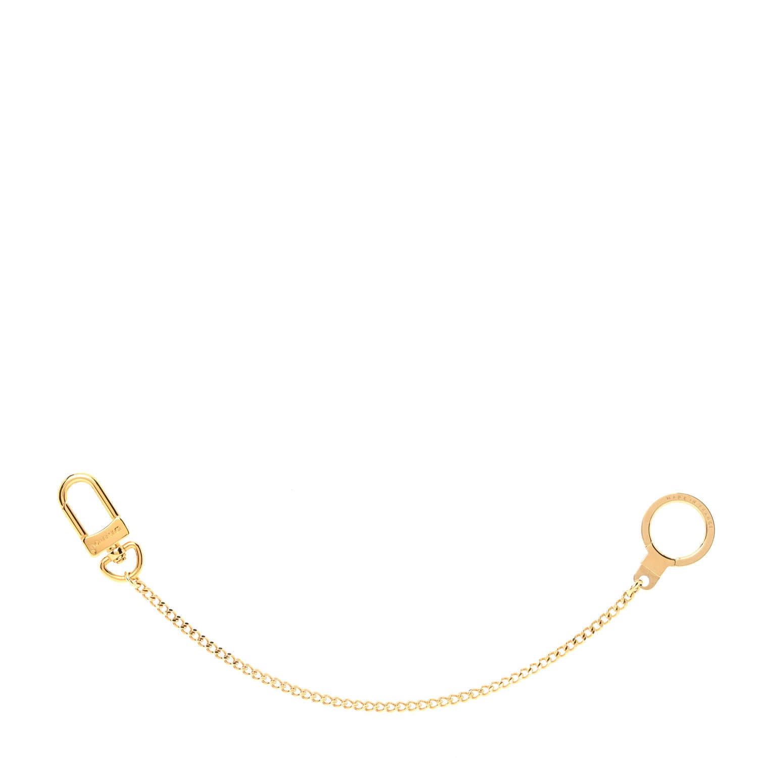 Louis Vuitton Metal Pochette Extender Key Ring Chain Gold 1 of 4