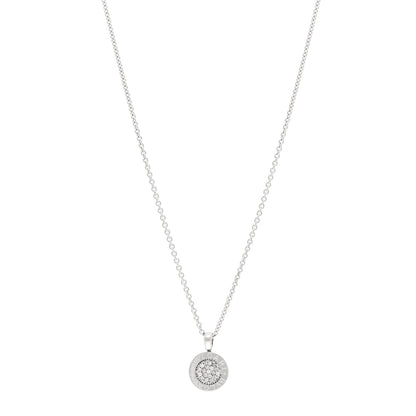 Bulgari 18K White Gold Diamond BVLGARI BVLGARI Pave Pendant Necklace 1 of 4