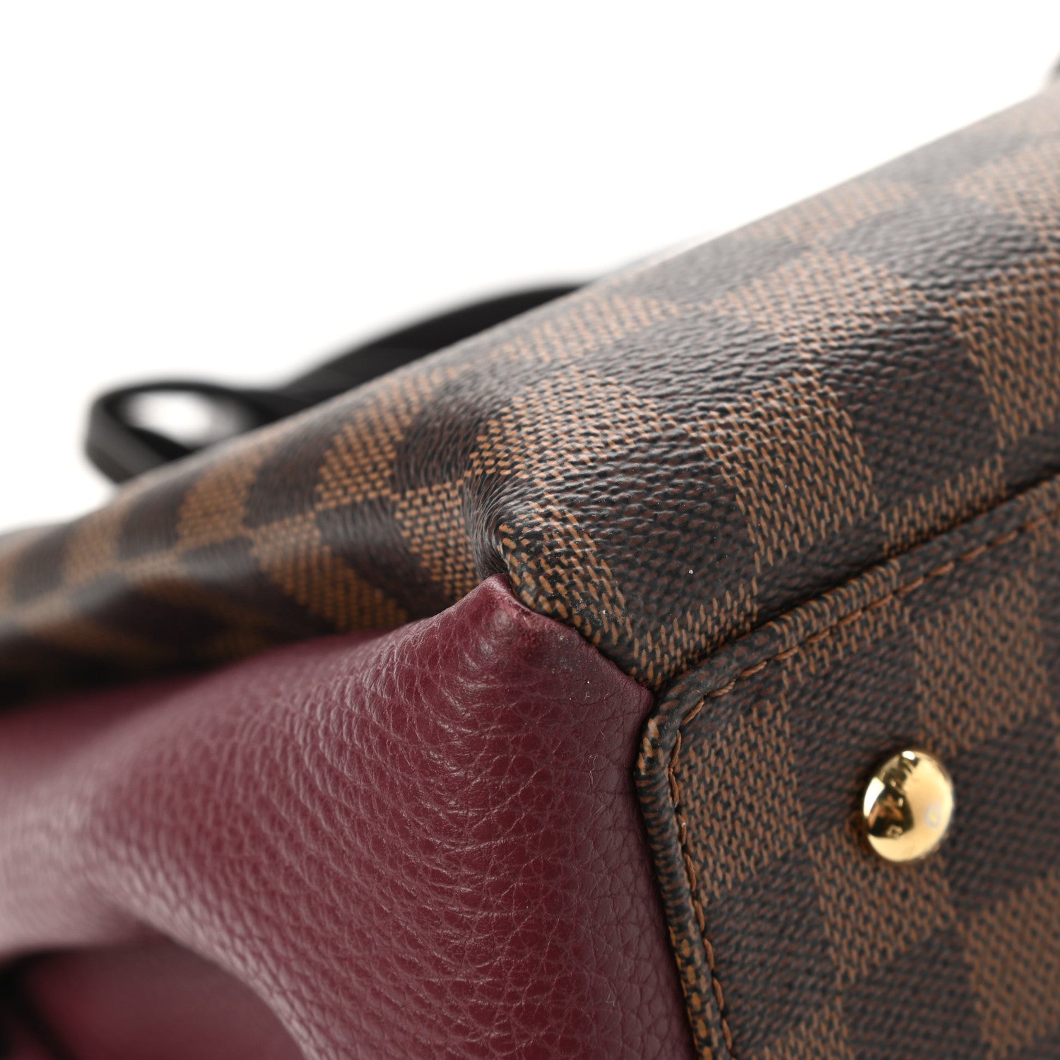 Louis Vuitton Cuir Taurillon Damier Ebene Normandy Bordeaux 8 of 15