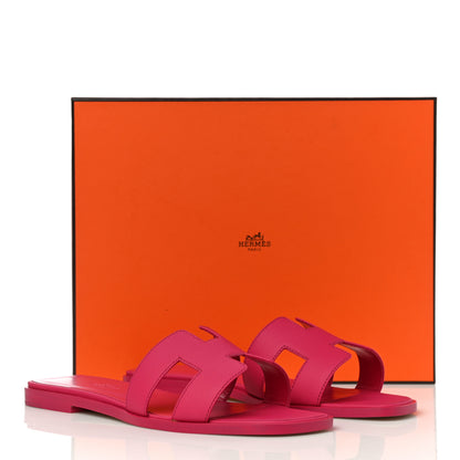 Hermes Epsom Oran Sandals 38 Rouge Azalee 10 of 10