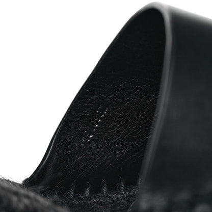 Hermes Calfskin Tivoli Espadrille Wedge Sandals 36 Black 8 of 9