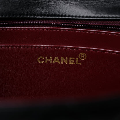 Chanel Lambskin Quilted XL Jumbo Single Flap Black 6 of 16
