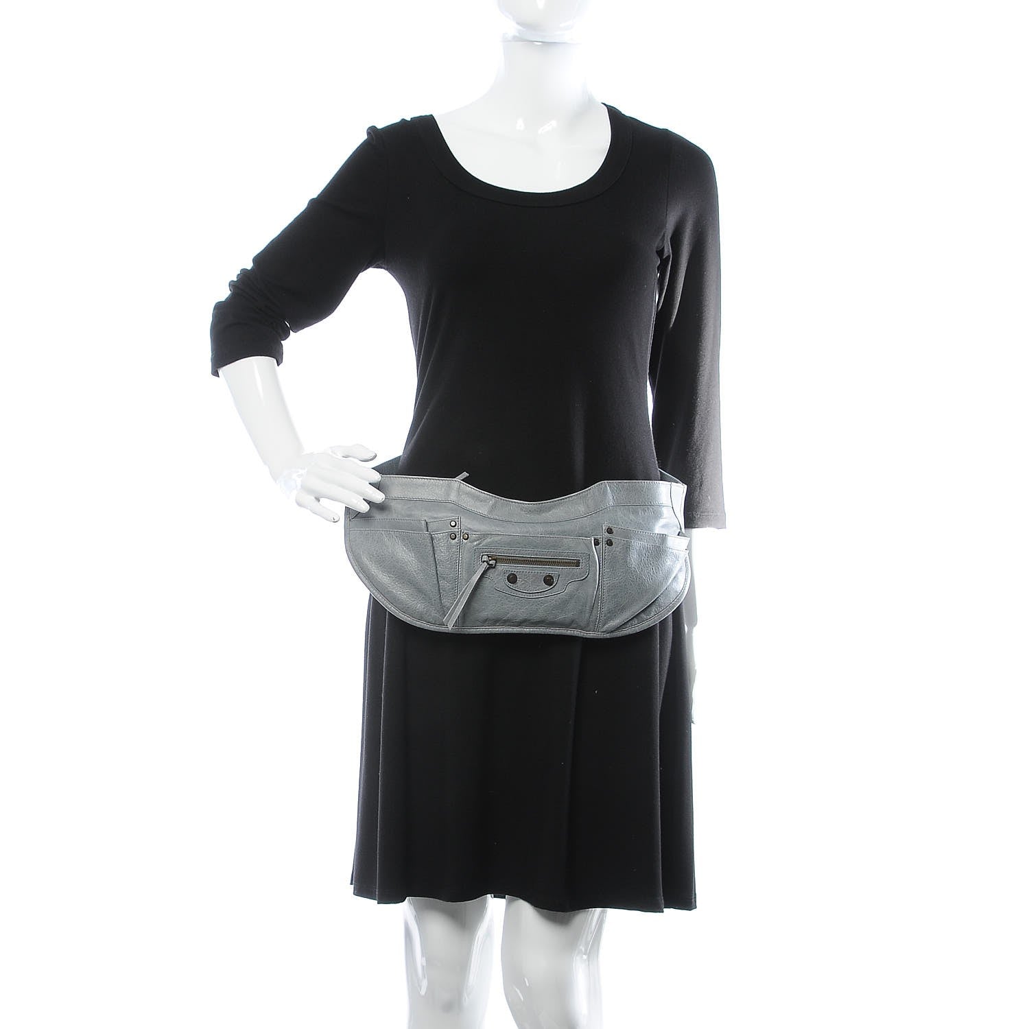 Balenciaga Agneau Classic Hardware Belt Bag Ardoise 3 of 11