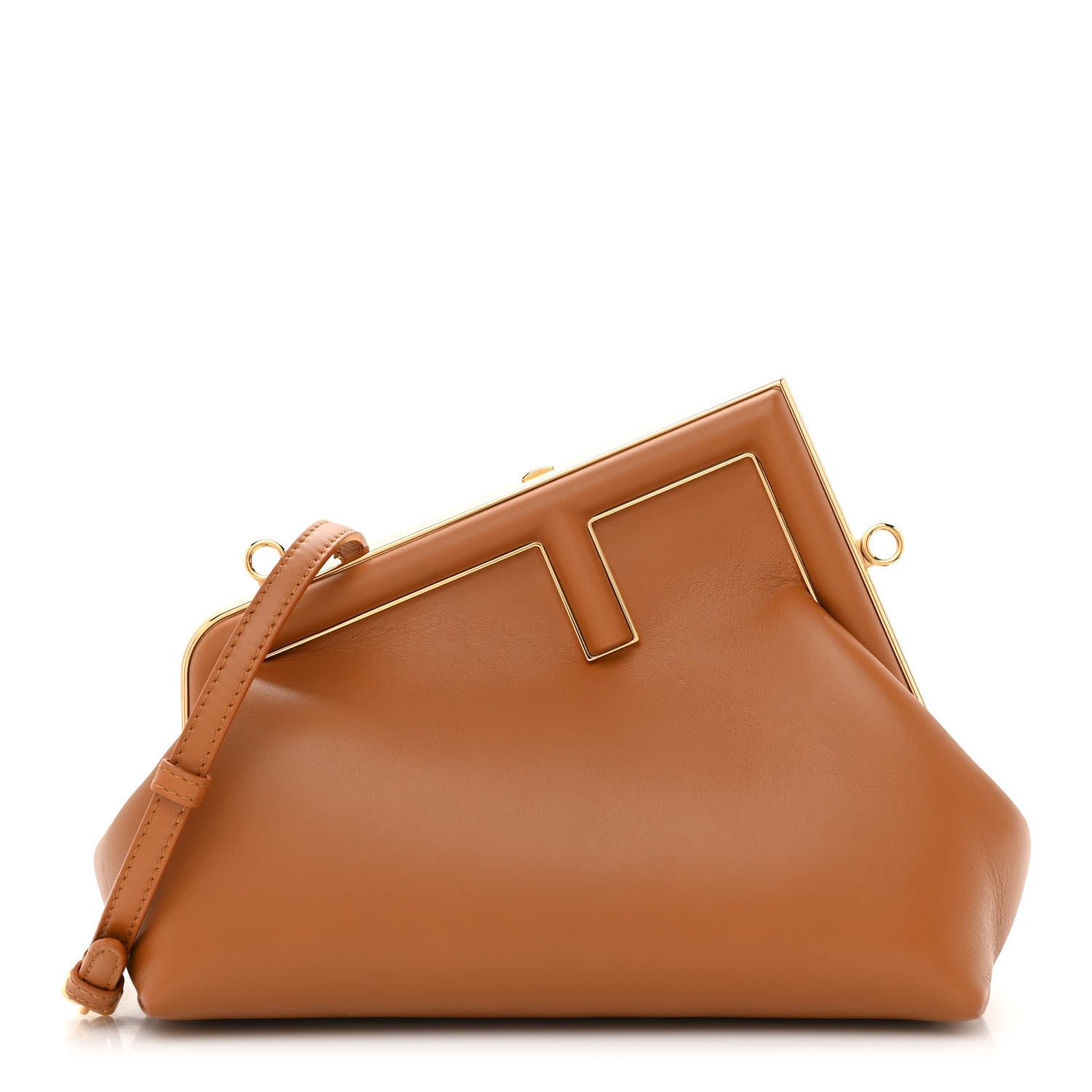 Fendi Shiny Nappa Small Fendi First Caramello 1 of 8