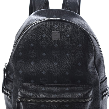 MCM Visetos Medium Side Studs Stark Backpack Black 8 of 15