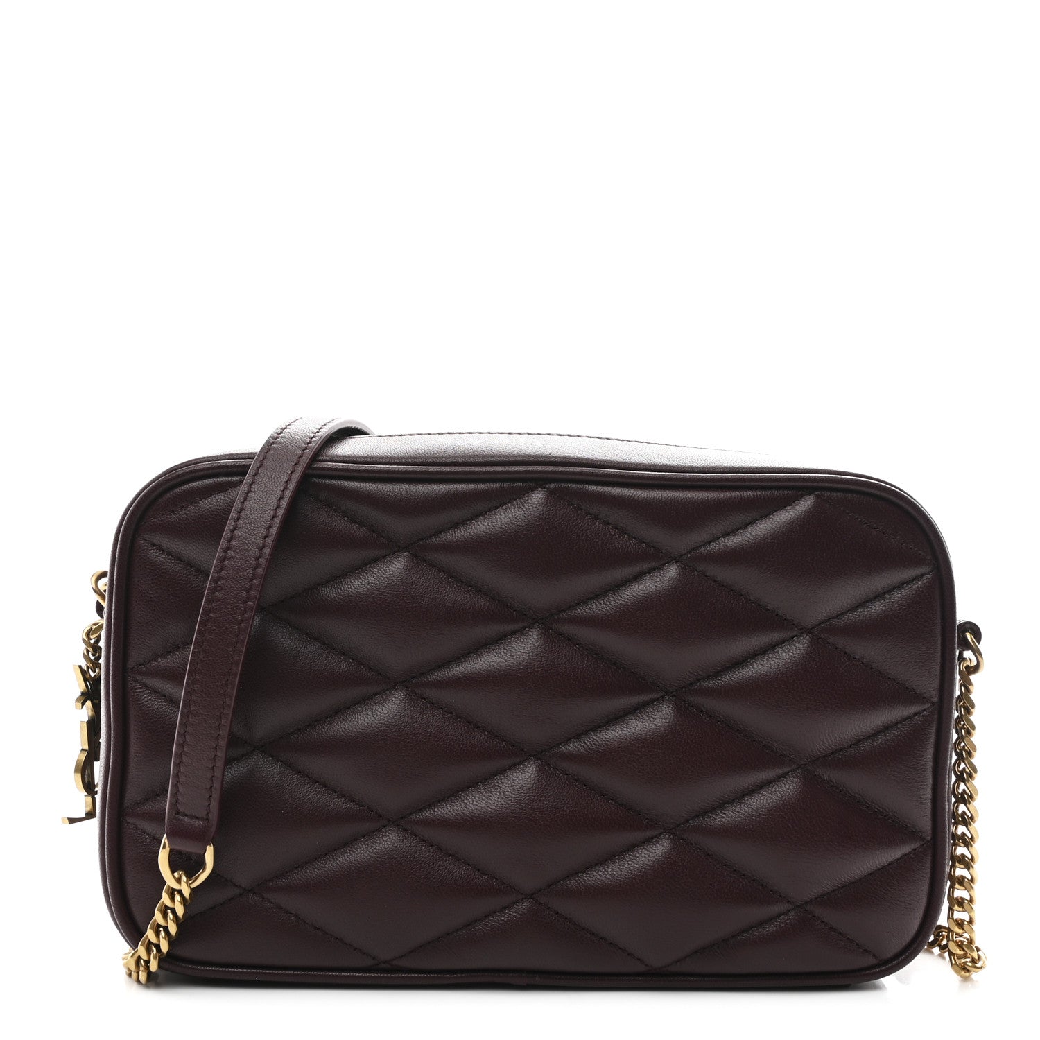 Saint Laurent Lambskin Quilted Mini Camera Bag Hot Wine 1 of 11