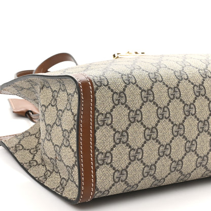 Gucci GG Supreme Monogram Calfskin Small Padlock Tote Beige Ebony Tuscany 9 of 10