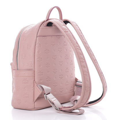 MCM Calfskin Ottomar Monogram Small Backpack Pink 2 of 10
