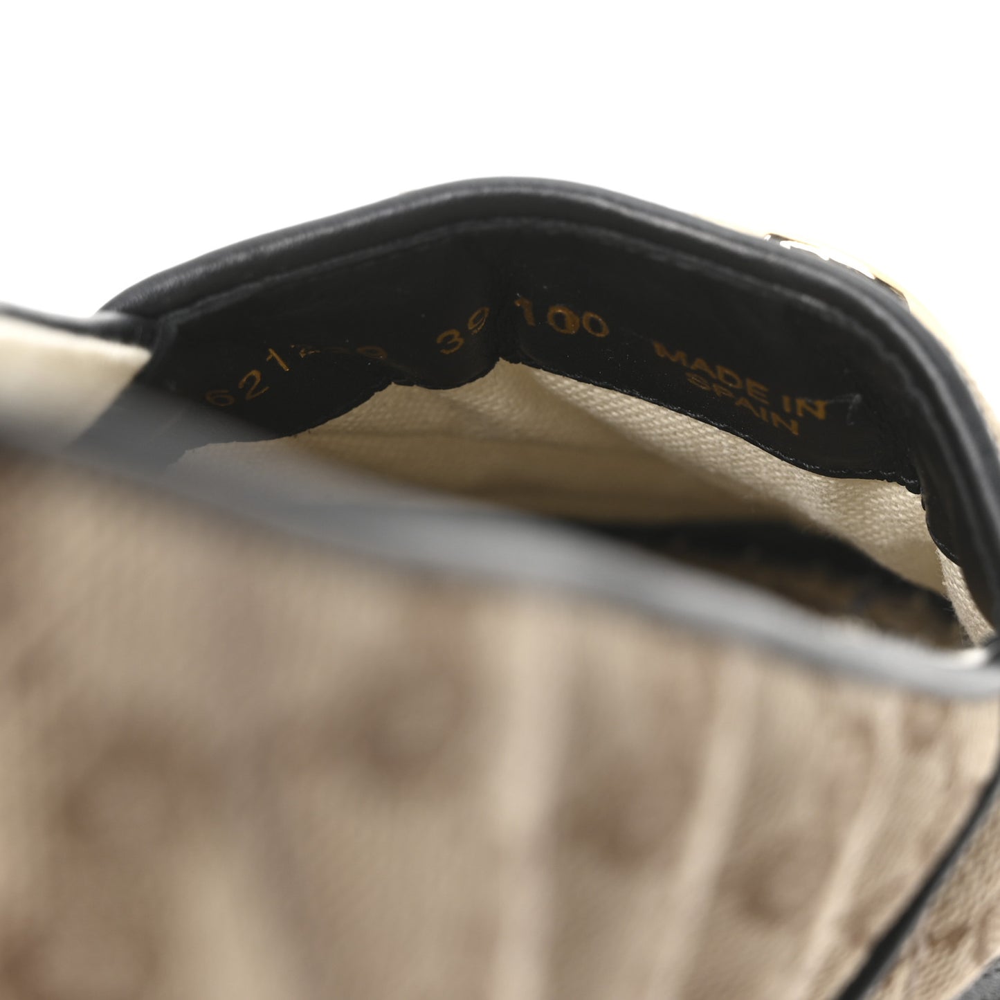 Monogram Matelasse Diagonal GG Marmont Espadrilles 39 Beige Ebony Black