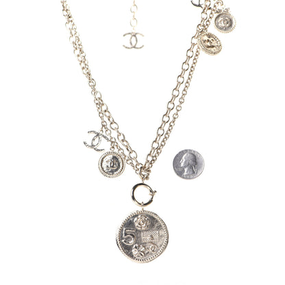 Chanel CC Coco Camellia Coin Necklace Gold 4 of 10