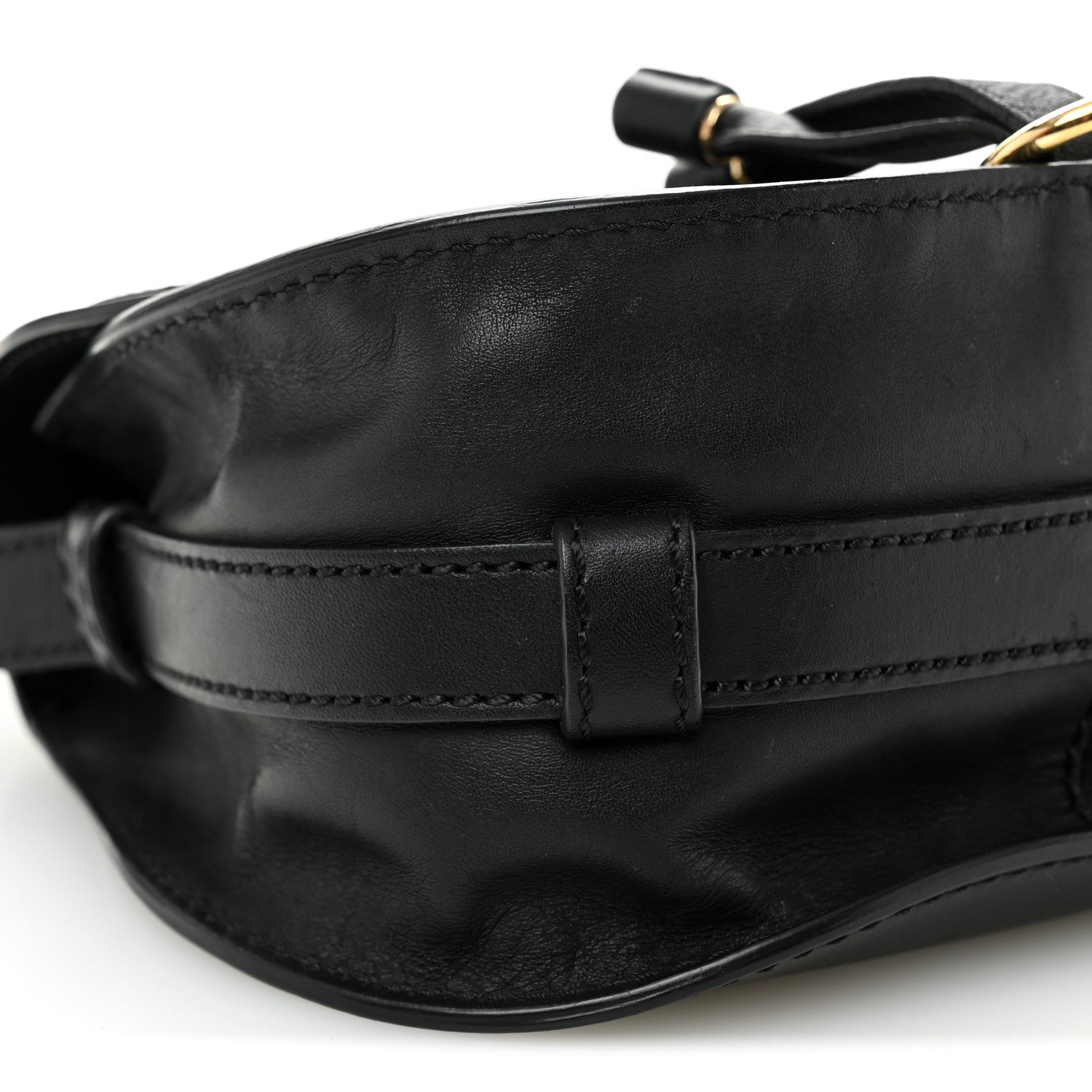 Chloe Calfskin Mini Marcie Metal Bar Trim Crossbody Bag Black 9 of 12
