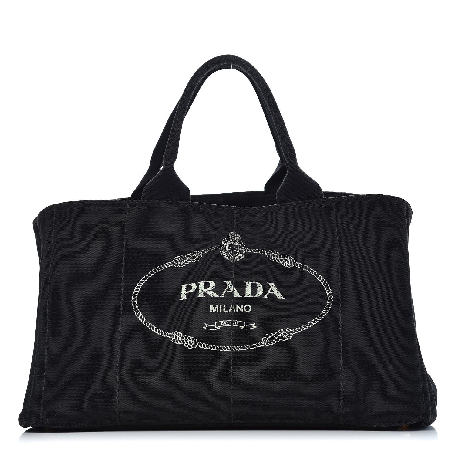 Prada Canapa Logo Tote Black 1 of 13