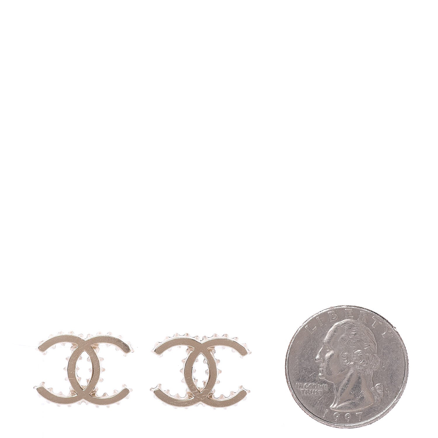 Chanel CC Chain Earrings Gold 2 of 4