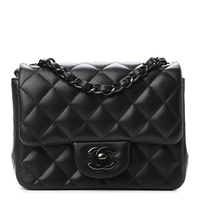 Chanel Lambskin Quilted Mini Square Flap So Black 1 of 4