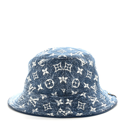 Louis Vuitton Monogram Denim Jacquard Bob Bucket Hat S Blue 5 of 8