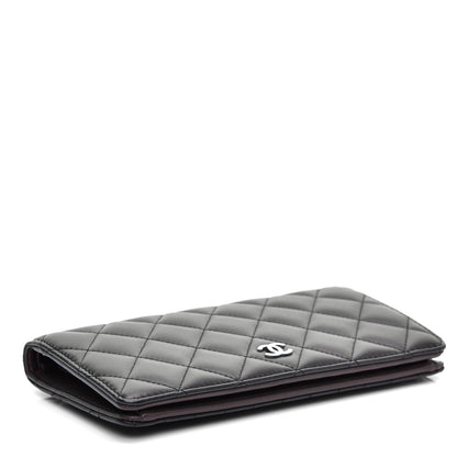 Chanel Lambskin Quilted Yen Wallet Black 4 of 8
