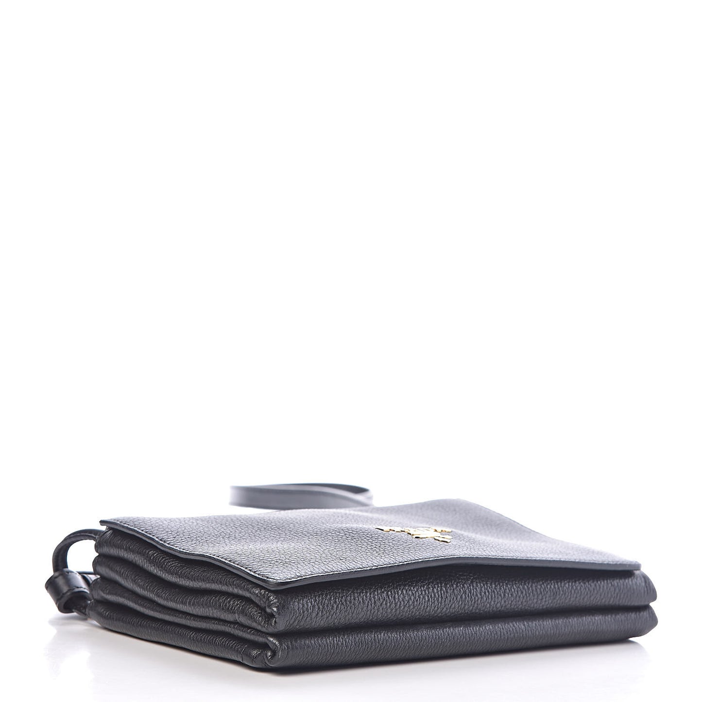 Vitello Daino Crossbody Flap Black