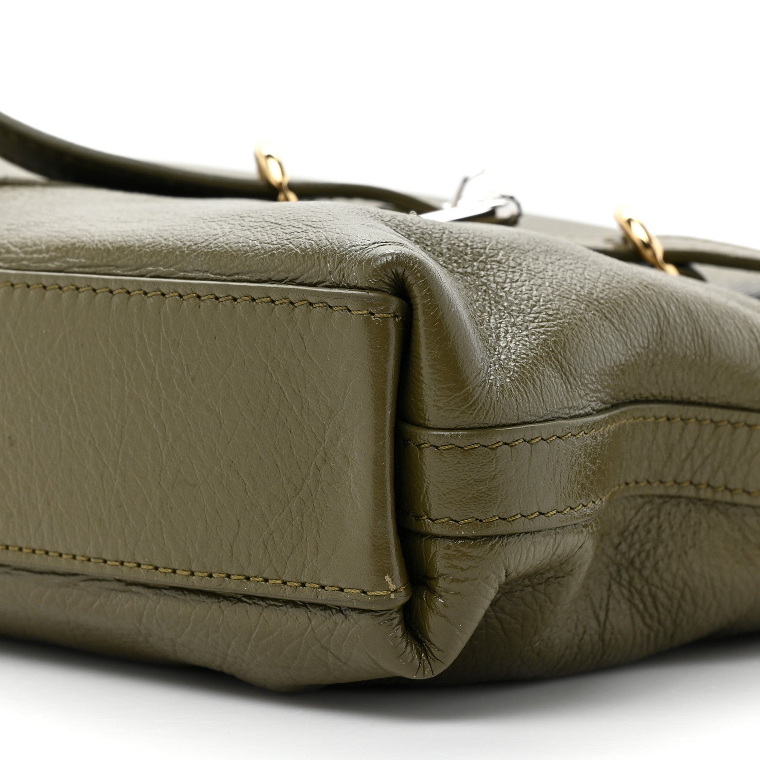 Givenchy Tumbled Calfskin Medium Voyou Bag Dark Green 8 of 13