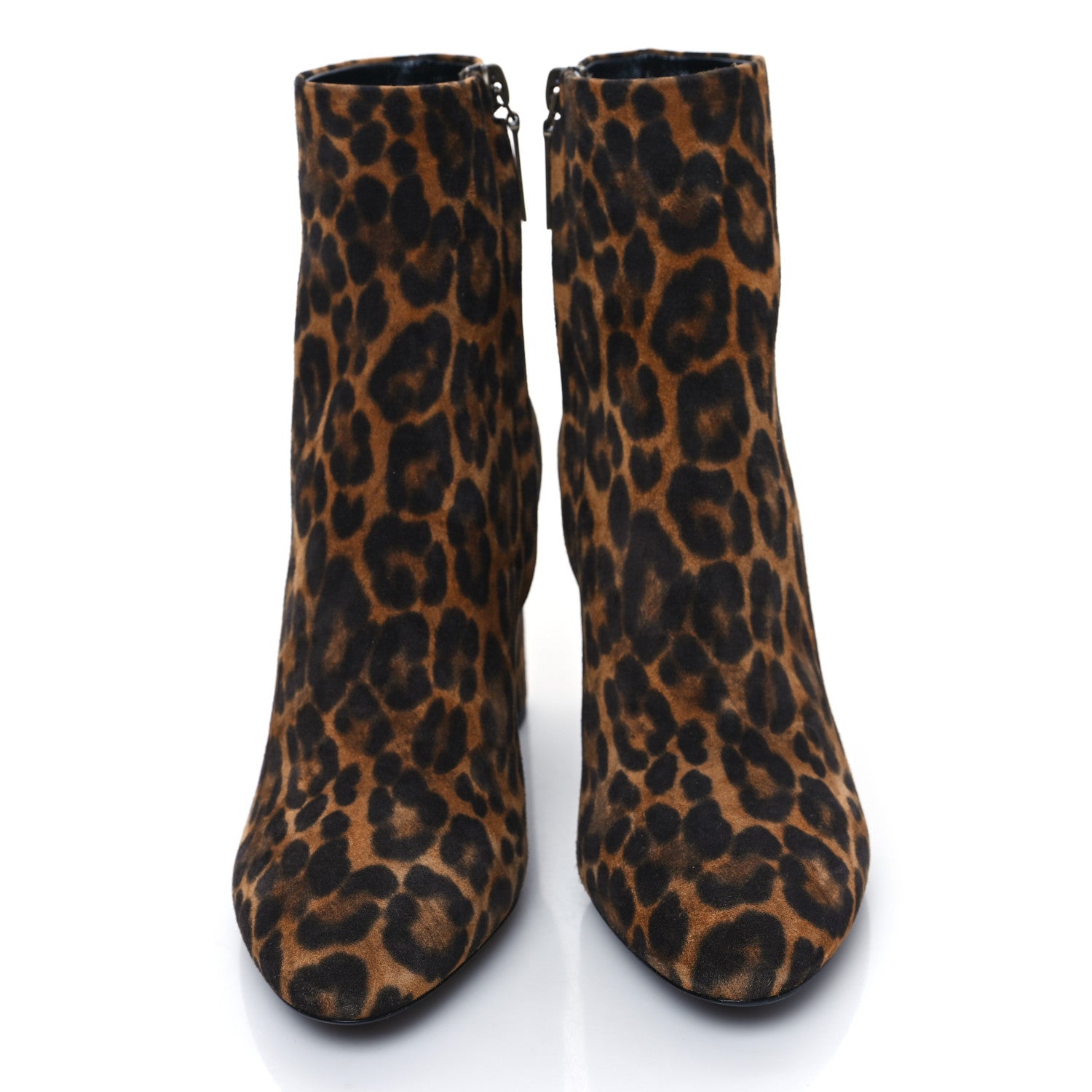 Saint Laurent Suede Lou 75 Ankle Boots 35.5 Leopard 2 of 8