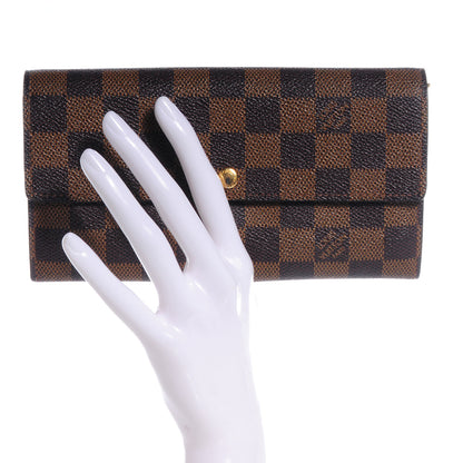 Louis Vuitton Damier Ebene Sarah Wallet 2 of 7