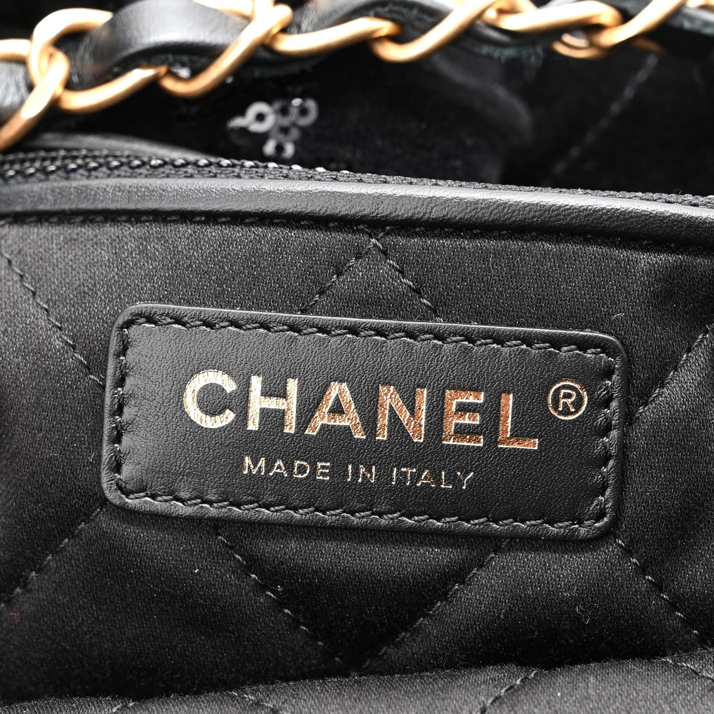 Velvet Sequin Quilted Chanel 22 Black