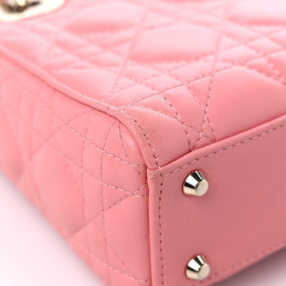 Christian Dior Lambskin Cannage Mini Lady Dior Pink 7 of 10