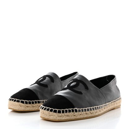 Chanel Lambskin CC Mens Espadrilles 43 Grey Black 3 of 10