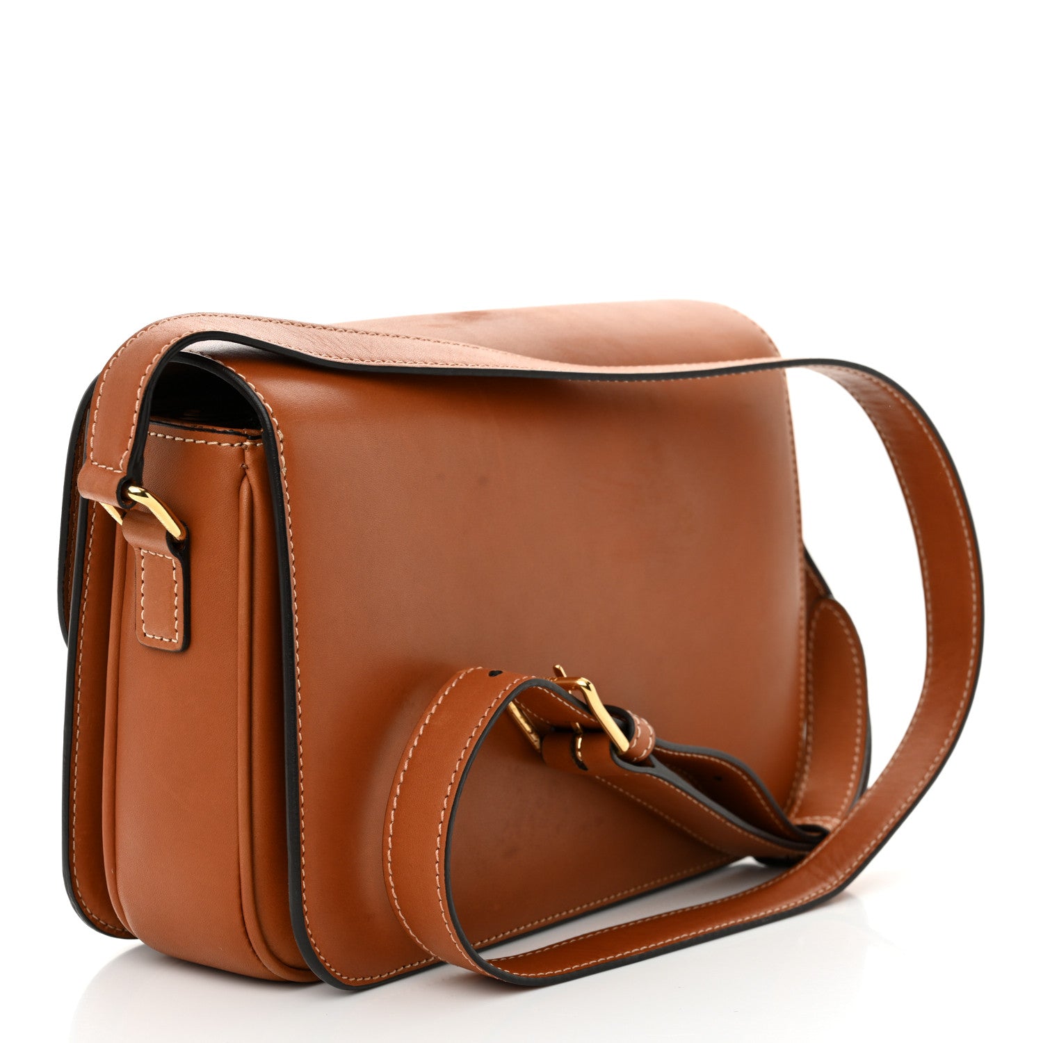 Celine Shiny Calfskin Medium Triomphe Tan 3 of 11