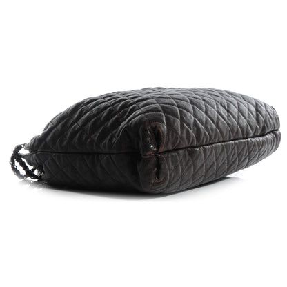 Chanel Distressed Glazed Caviar Quilted Large Elastic Tote Brown 4 of 7