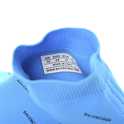 Balenciaga Neoprene Knit Allover Logo Mens Speed Sneakers 44 Bleu White 7 of 9