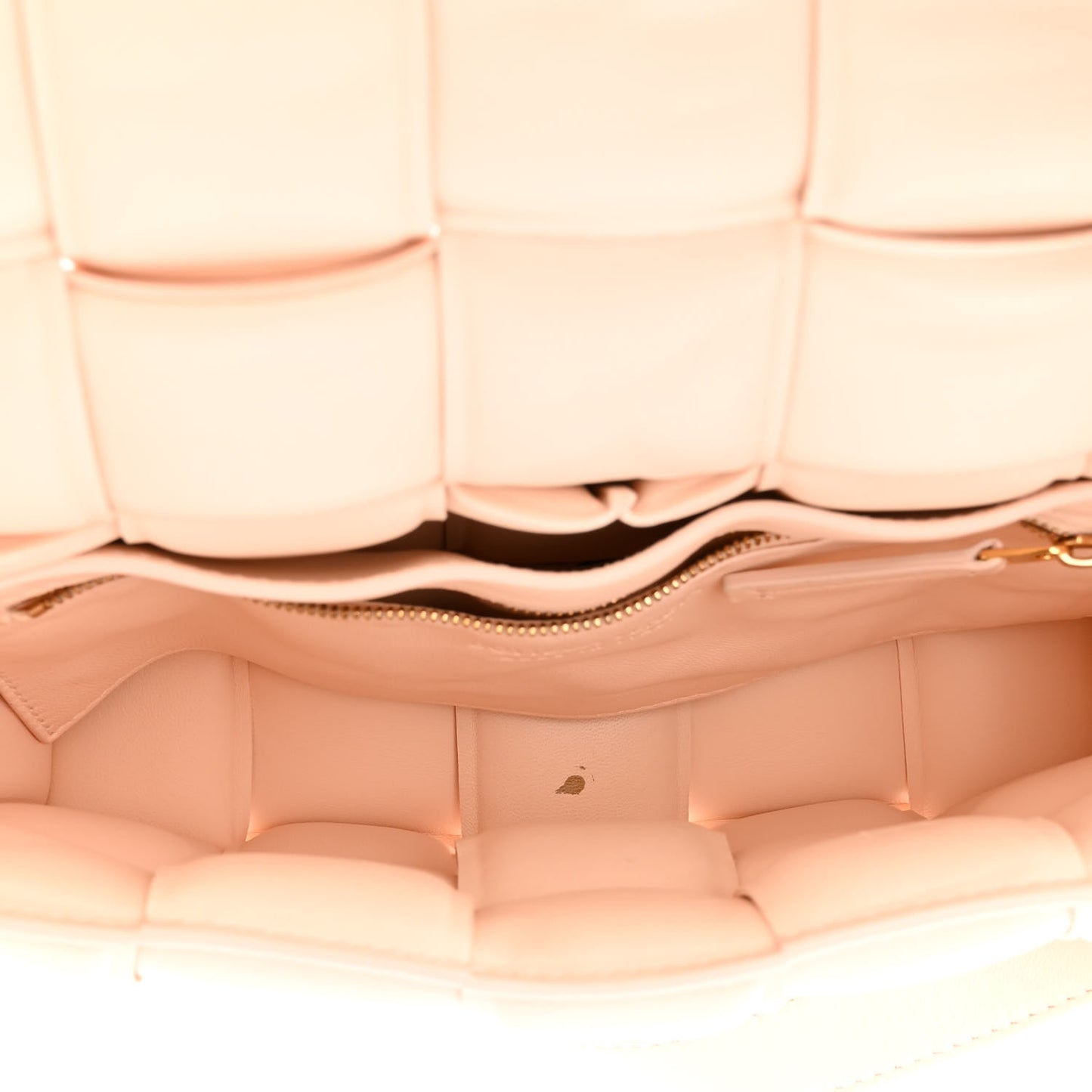 Nappa Maxi Intreccio Padded Cassette Crossbody Bag Melon Washed