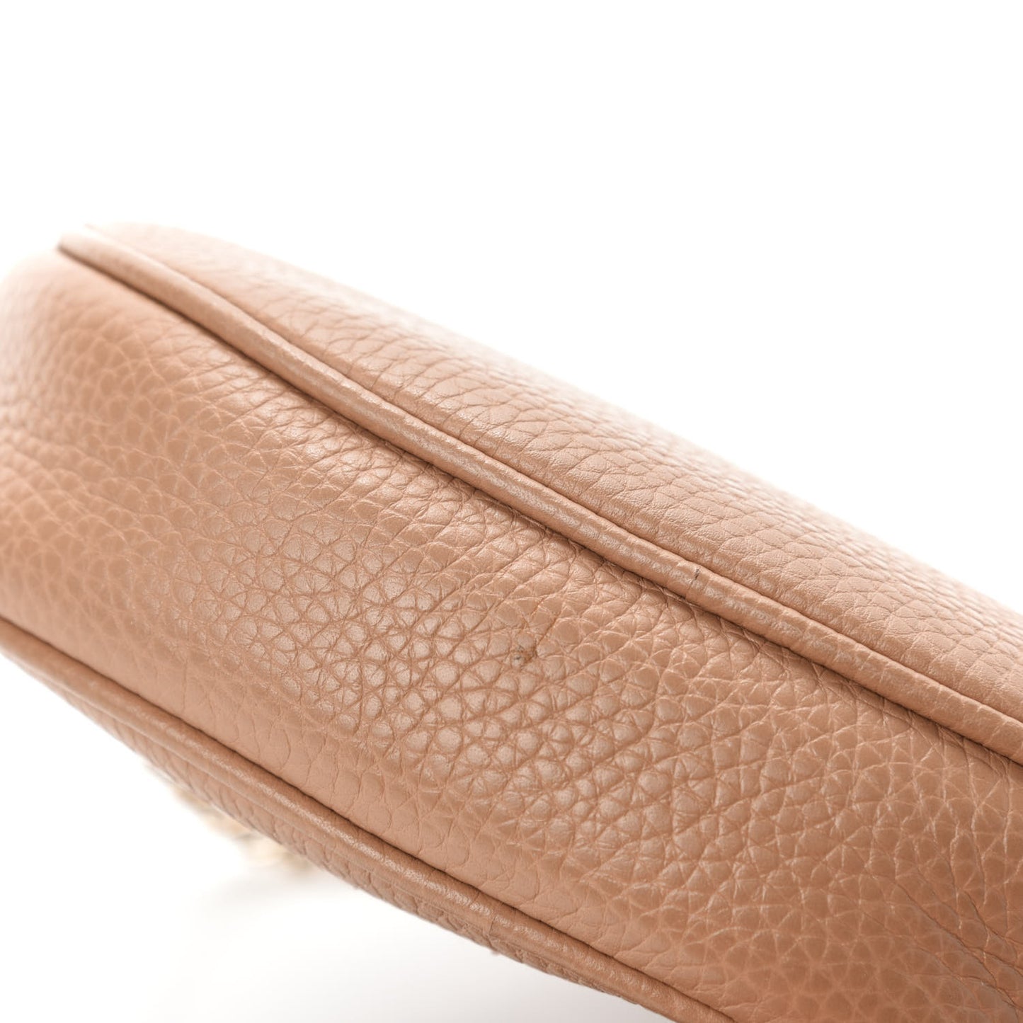Pebbled Calfskin Mini Soho Chain Bag Camelia