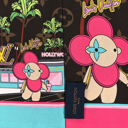 Louis Vuitton Silk Monogram 2021 Hollywood Christmas Animation Bandeau Marron 3 of 4