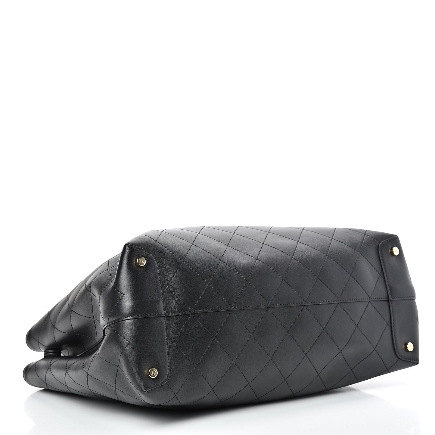 Calfskin Large Serial Shopper Tote Black