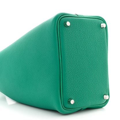 Hermes Taurillon Maurice Picotin Lock 18 PM Vert Jade 9 of 10
