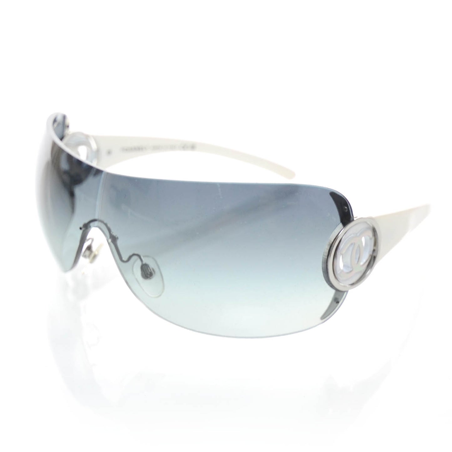 CC Logo Sunglasses 4145 White