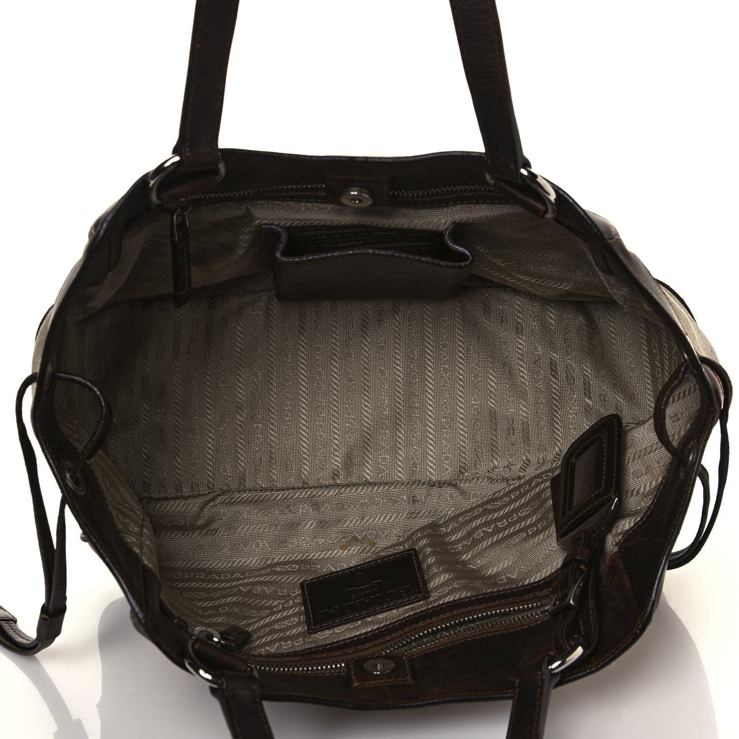 Prada Jacquard Logo Tote Corda Moro 5 of 20