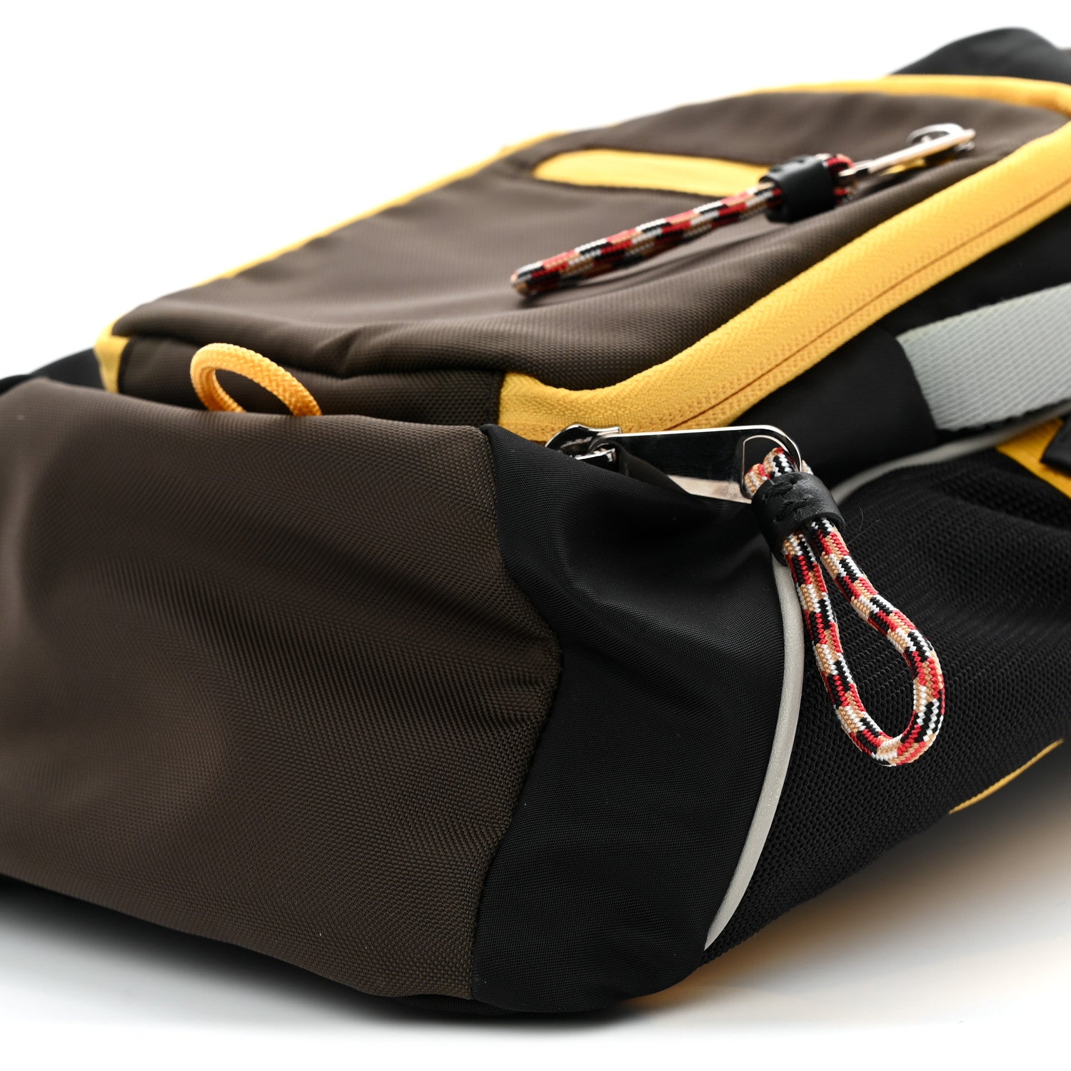 Burberry Nylon Leo Sling Bag Black Yellow Grey 10 of 10