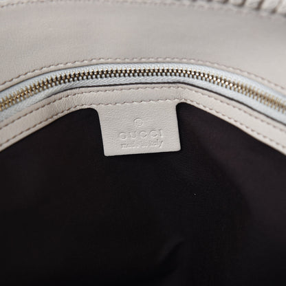 Gucci Calfskin Large Horsebit Chain Hobo Ivory 8 of 9
