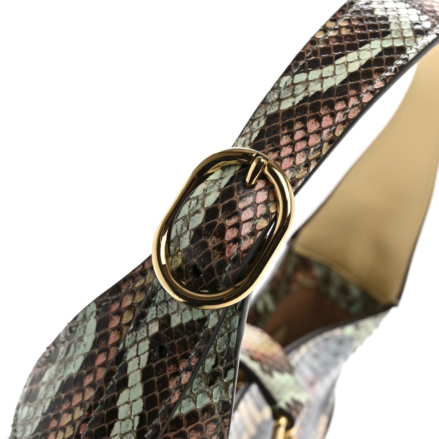 Snakeskin Calfskin Small Jackie 1961 Hobo Beige Multicolor