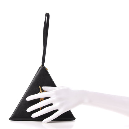 Saint Laurent Lambskin Pyramid Clutch Black 2 of 6