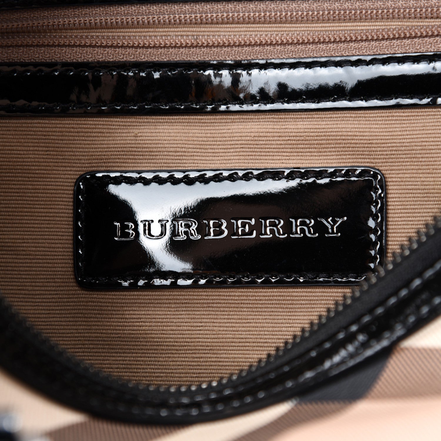 Burberry Nova Check Small Chester Bowling Bag Black 13 of 14