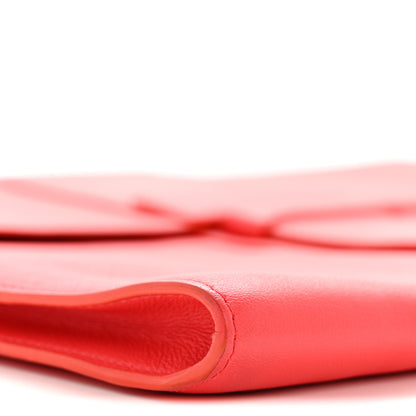 Delvaux Taurillon Crispe Presse A5 Pouch Red 8 of 12