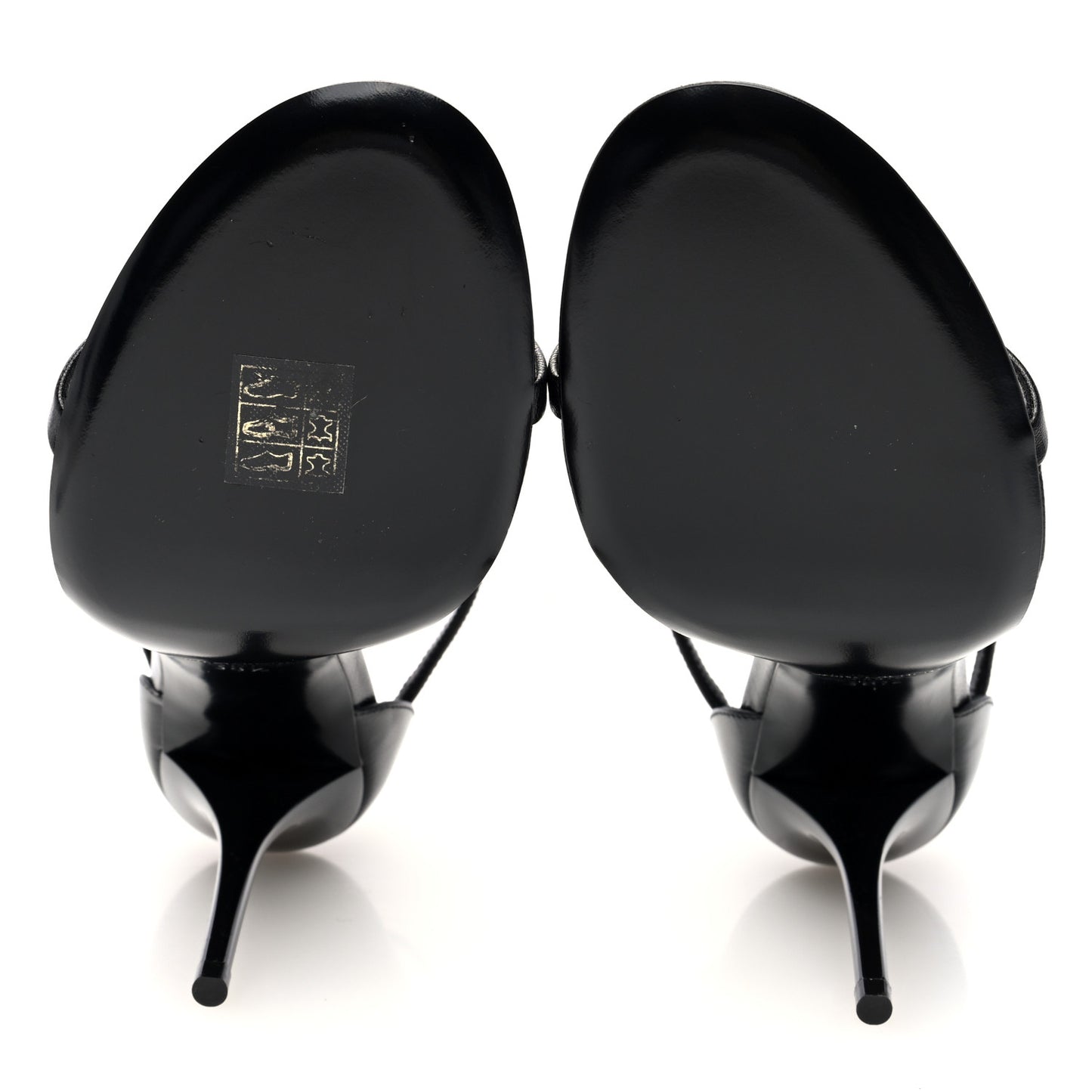 Calfskin Cassandra 100 Sandals 38.5 Black