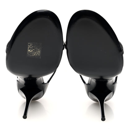 Saint Laurent Calfskin Cassandra 100 Sandals 38.5 Black 6 of 9