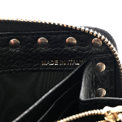 Valentino Garavani Calfskin Rockstud Zip Around Wallet Black 7 of 13