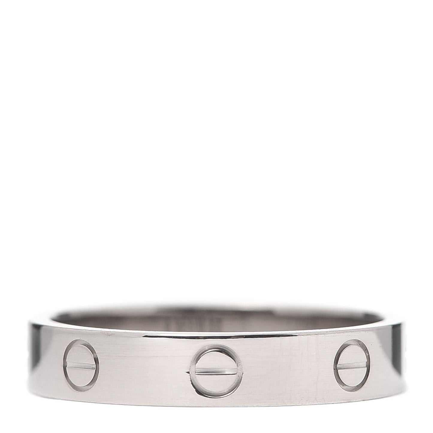 18K White Gold 3.5mm LOVE Wedding Band Ring 59 8.75