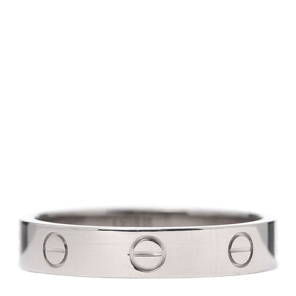Cartier 18K White Gold 3.5mm LOVE Wedding Band Ring 59 8.75 3 of 4